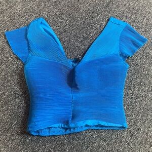 Express blue crop top